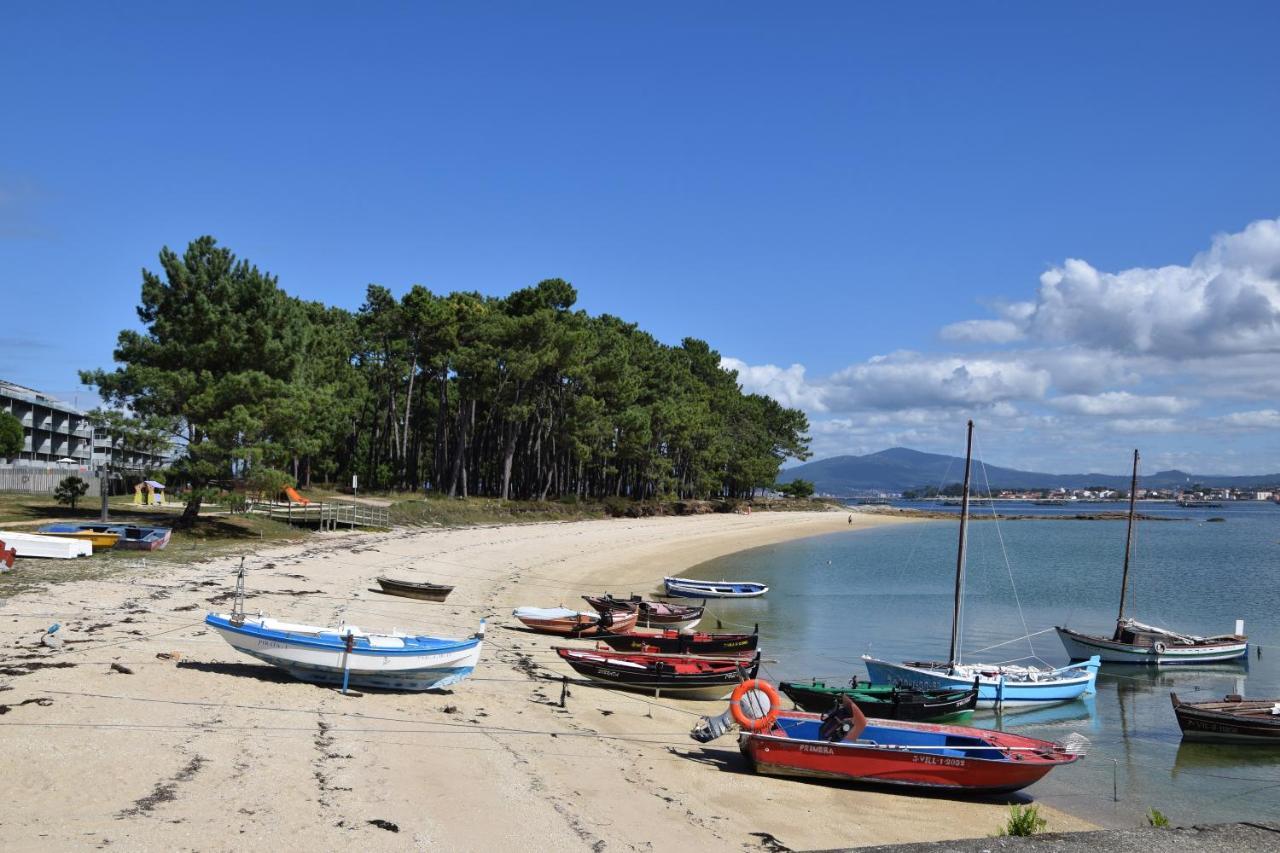 Maravilloso Apartamento De Playa En La Paradisiaca Illa De Arousa Esterno foto